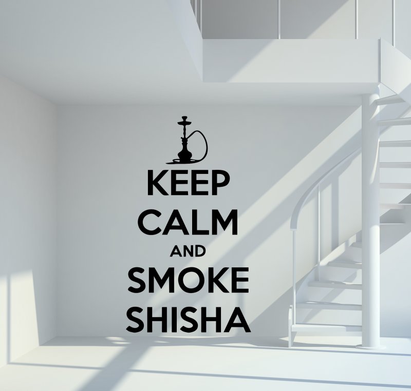 31008 Keep Calm And Smoke Shisha Wandtattoo